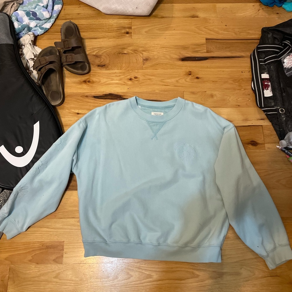 Aerie Light Blue Crewneck Sweater